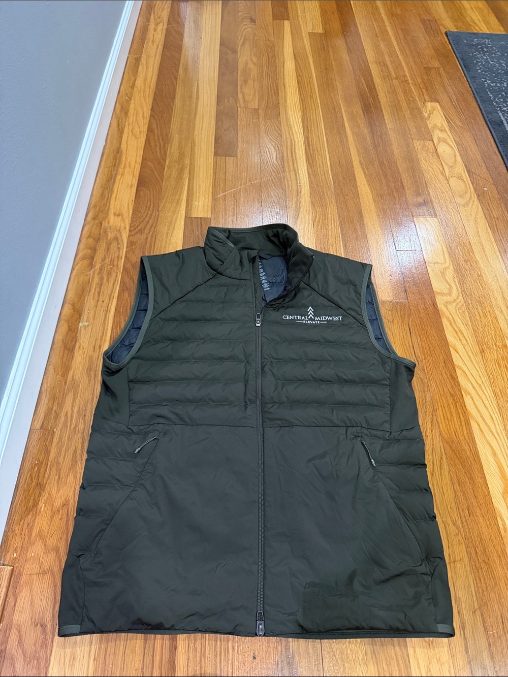 Lululemon down vest with company logos